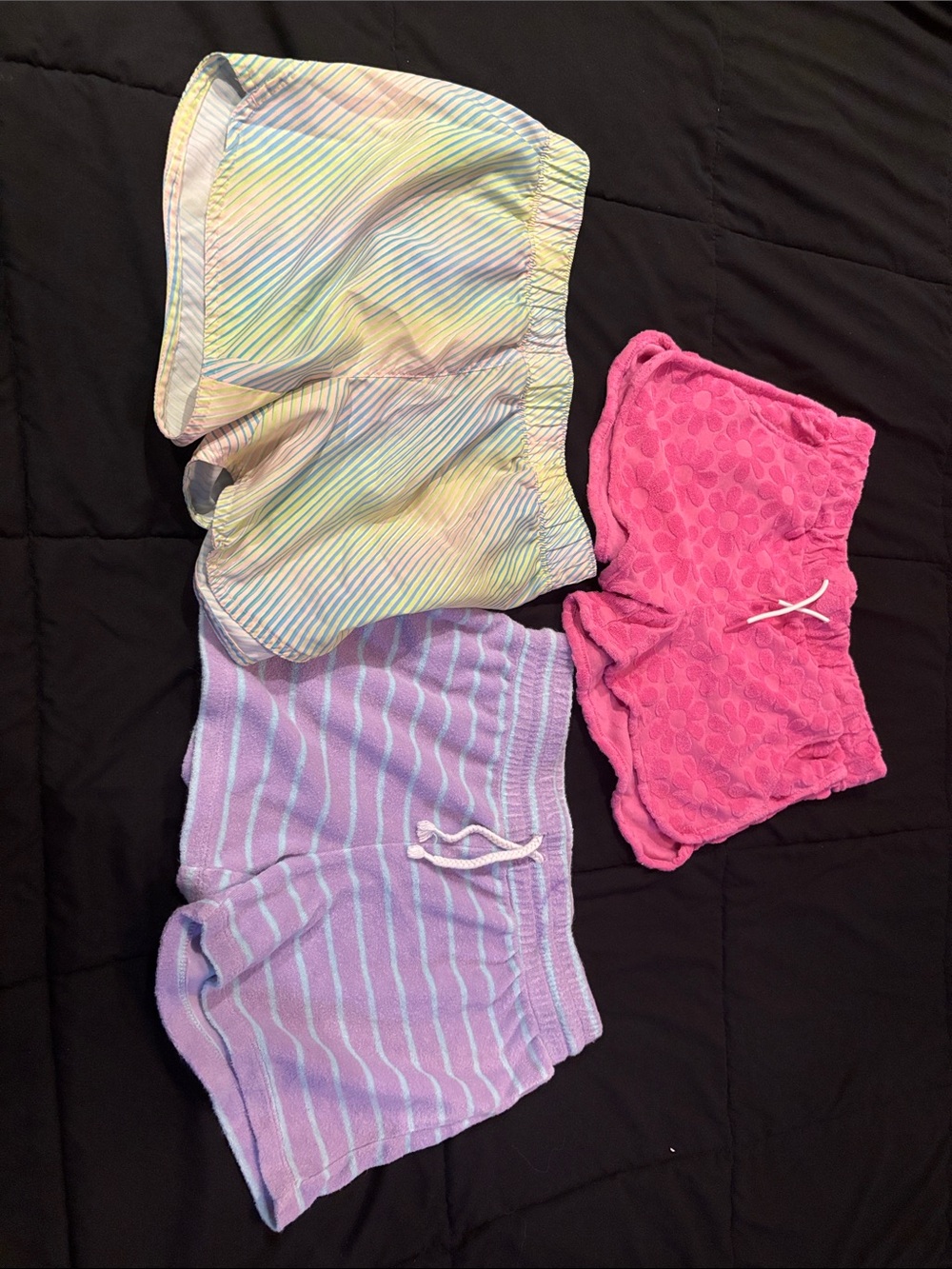Set of Three Girls' Cozy Lounge Shorts - Girls Size XL 14-16